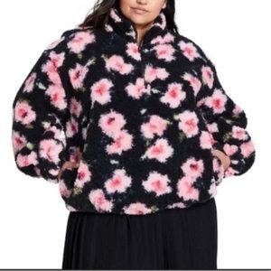 (4X)- Sandy Liang x Target Floral Print Sherpa Jacket‎